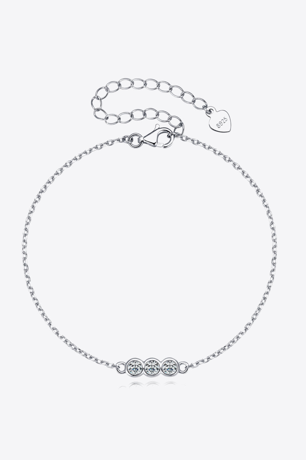 Adored Moissanite 925 Sterling Silver Bracelet