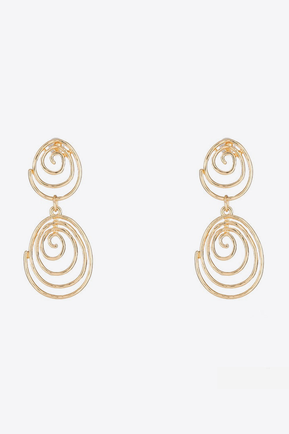 18K Gold-Plated Alloy Spiral Earrings