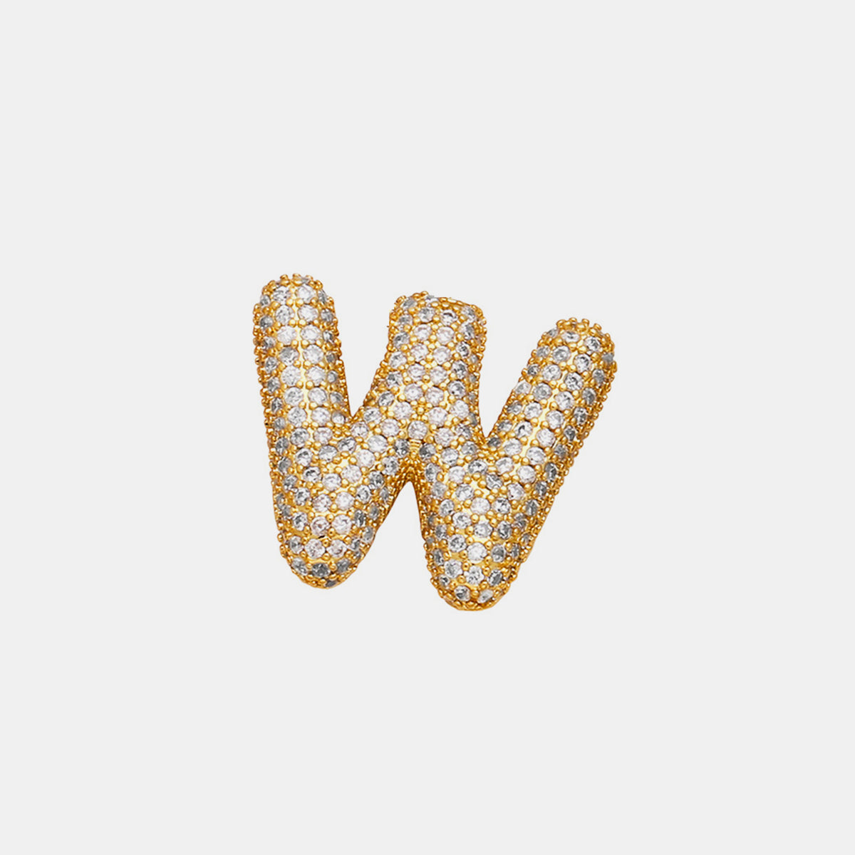 Gold-Plated Inlaid Zircon Letter Necklace