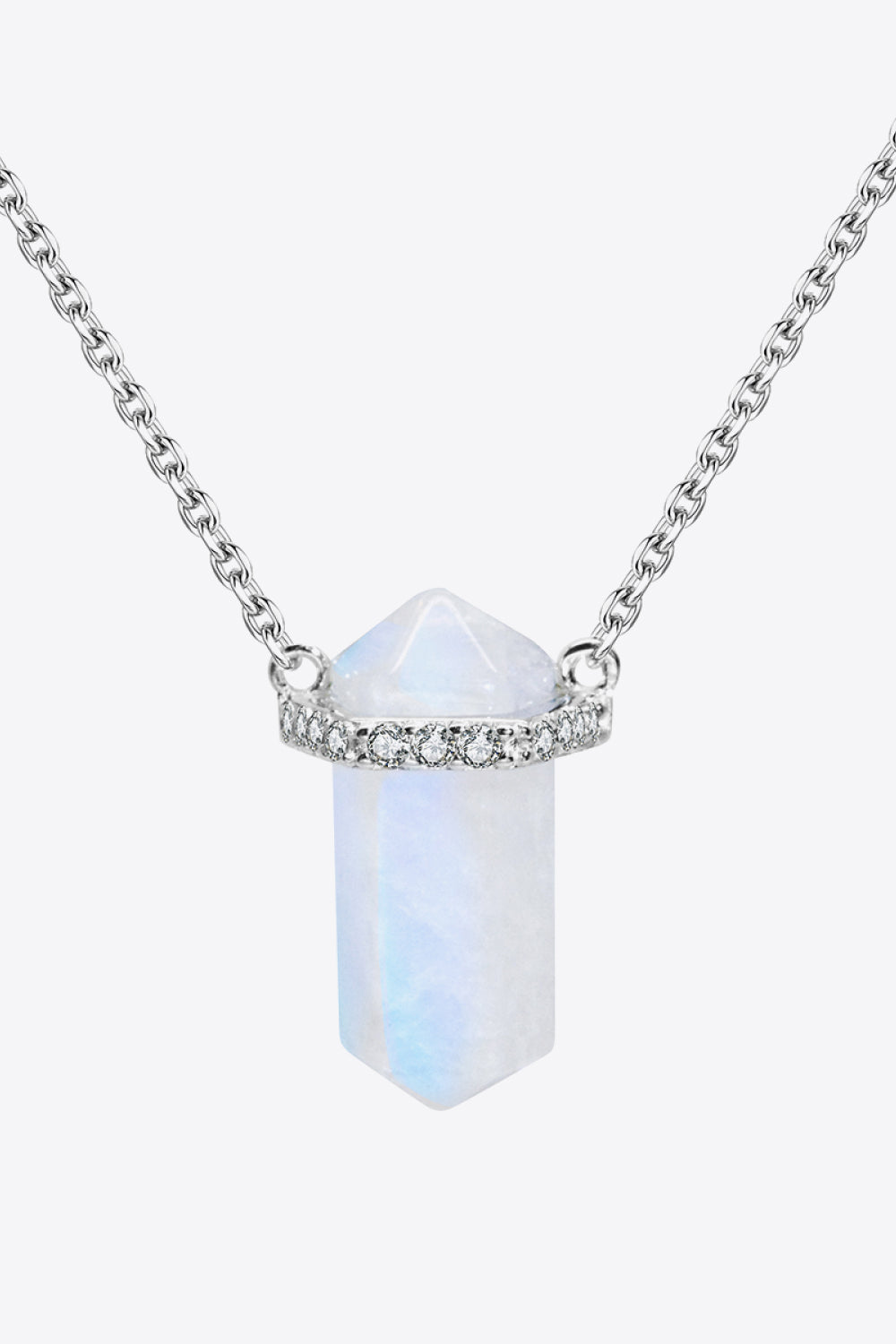 Natural Moonstone Chain-Link Necklace