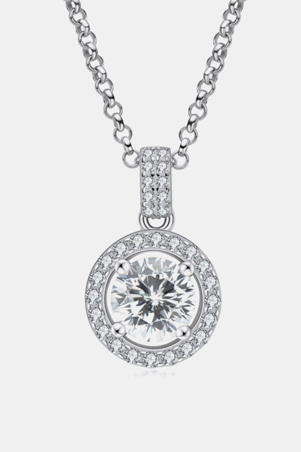 Zircon Pendant 925 Sterling Silver Necklace