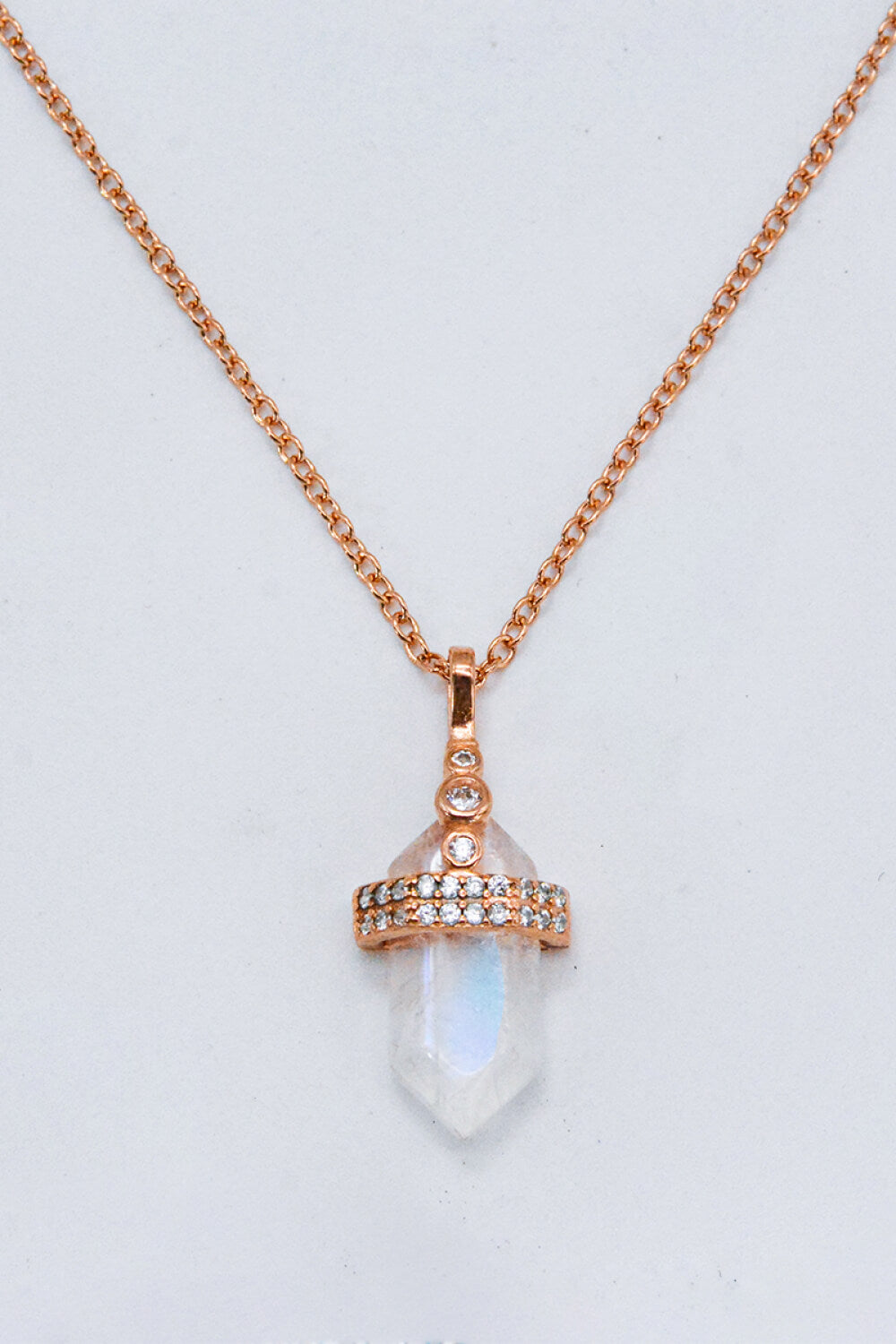 925 Sterling Silver Moonstone Pendant Necklace