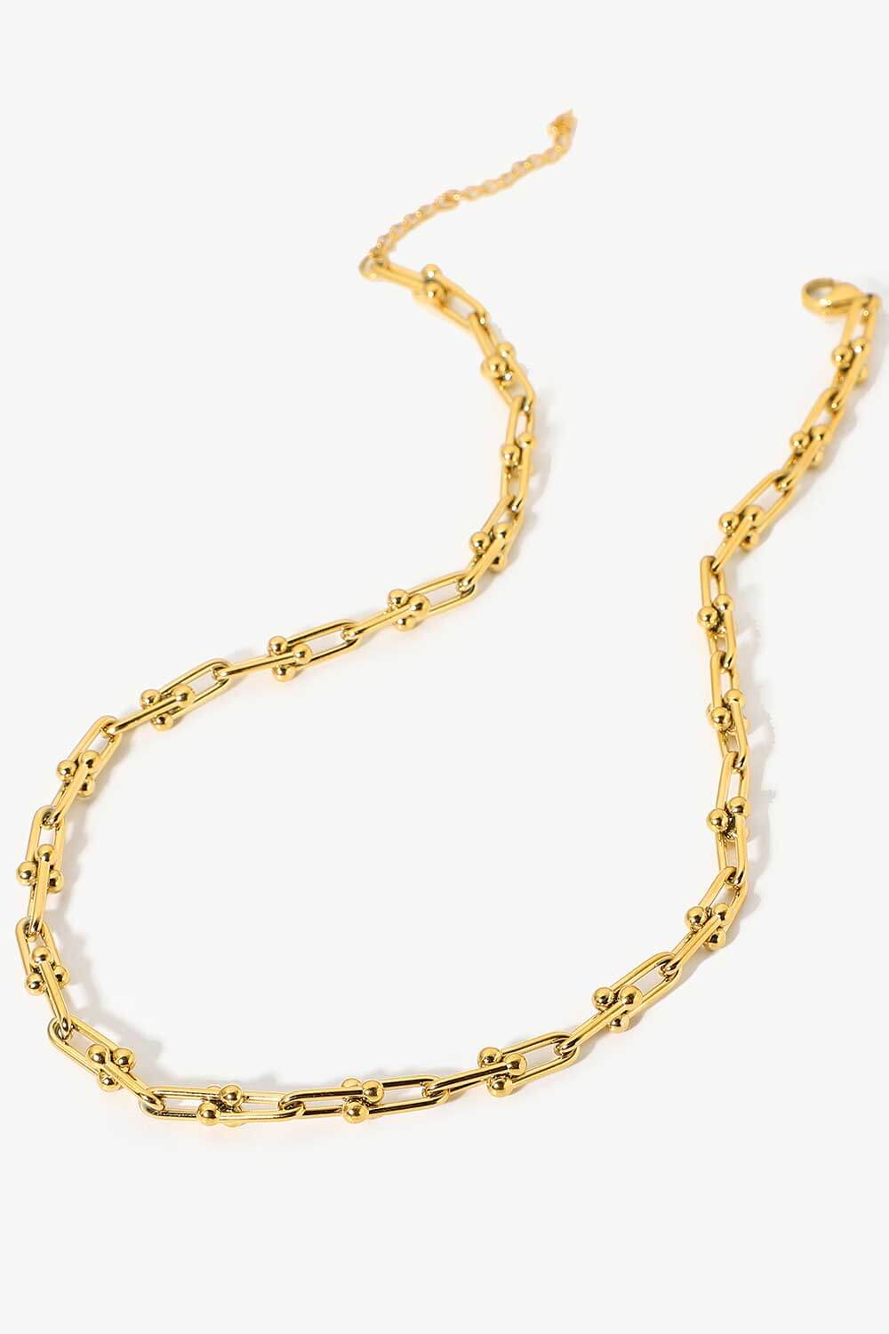 18K Stainless Steel U-Shape Chain Necklace