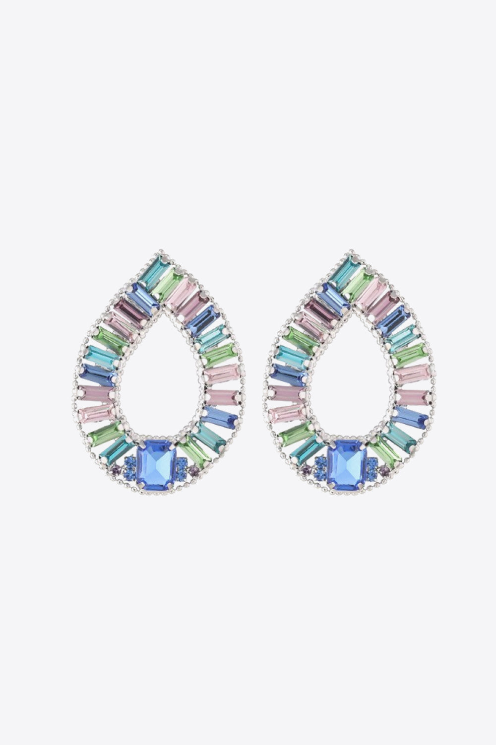 Multicolored Glass Stone Earrings