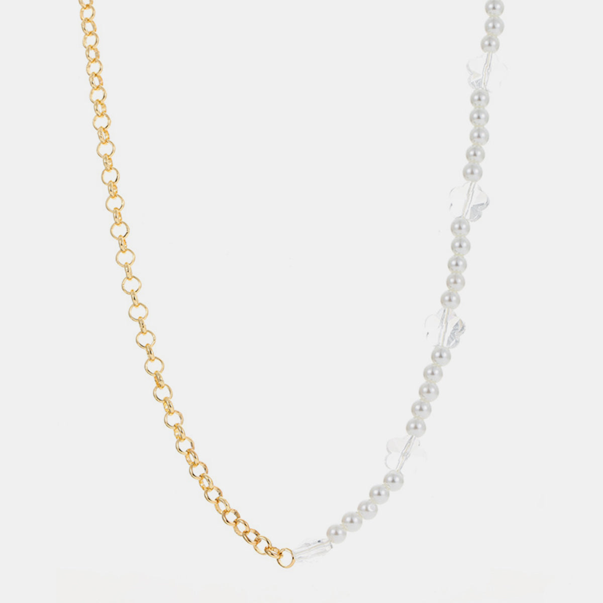 Gold-Plated Pearl Necklace