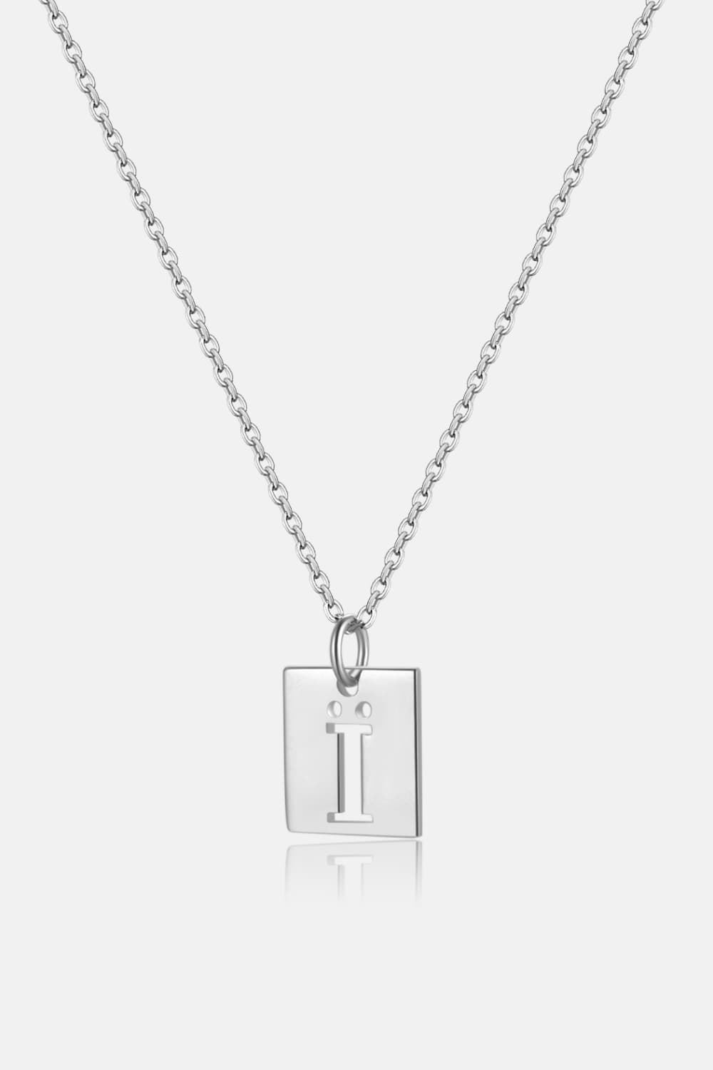 Cutout Rectangle Pendant Necklace