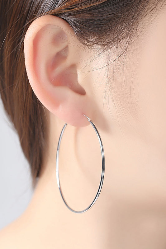 925 Sterling Silver Hoop Earrings