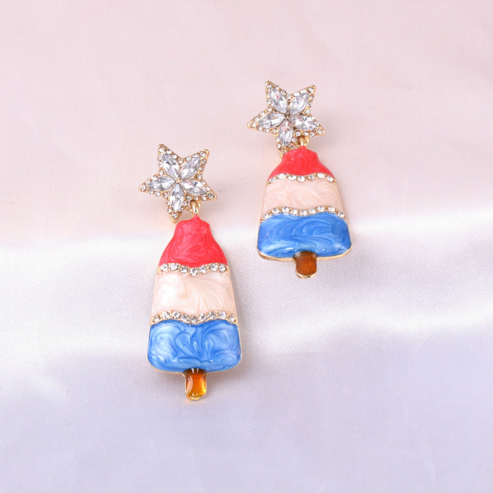 Christmas Tree Rhinestone Alloy Earrings