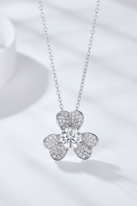 Moissanite Clover Pendant Necklace