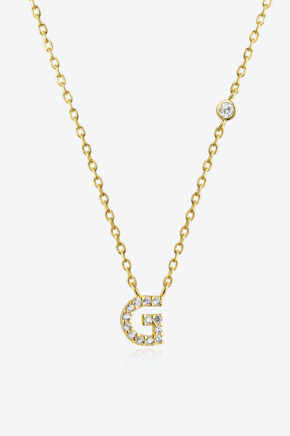 G To K Zircon 925 Sterling Silver Necklace