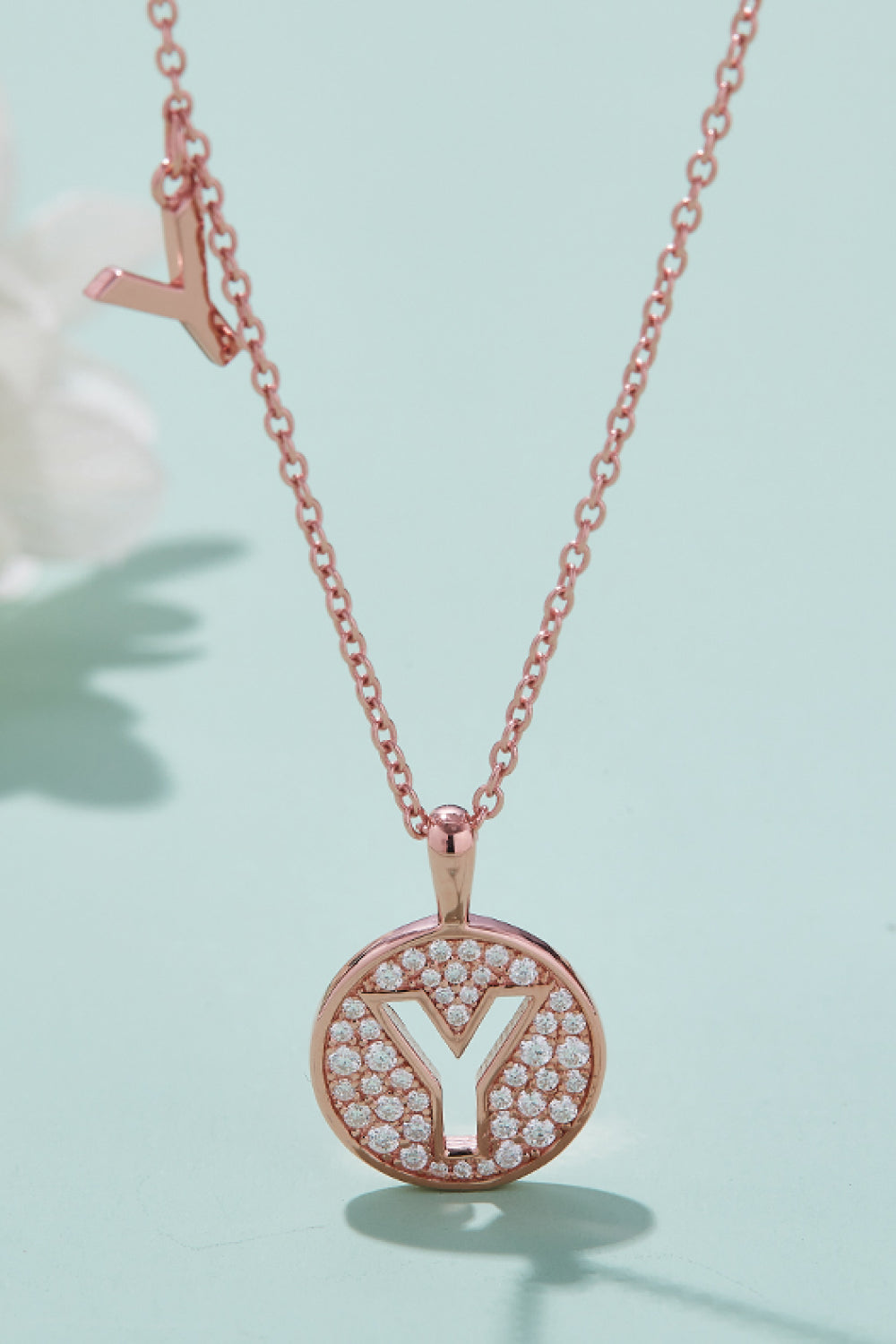 Moissanite U to Z Pendant Necklace