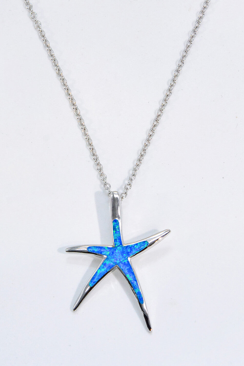 Opal Starfish Pendant Necklace