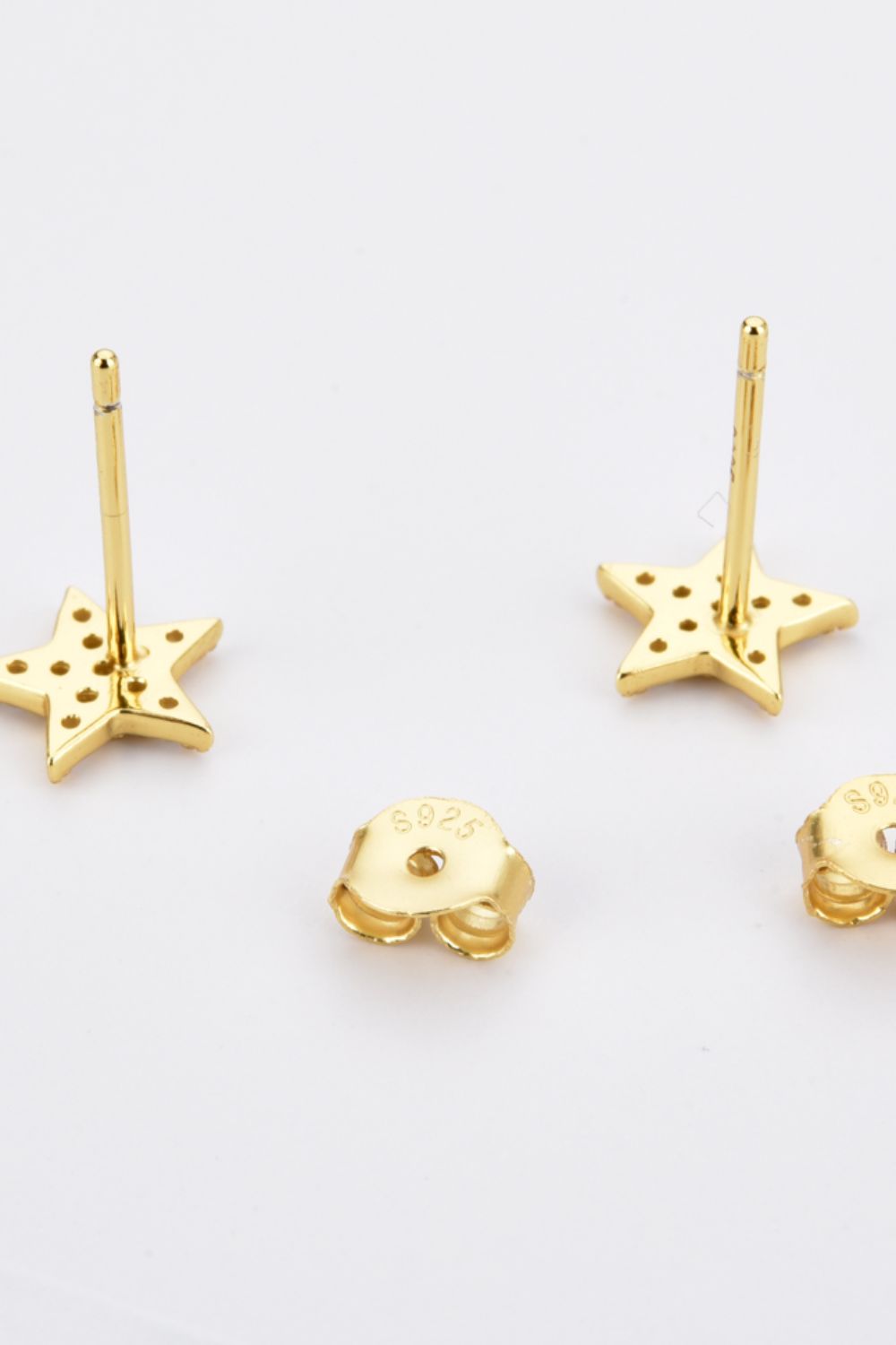 Zircon Decor Star Stud Earrings