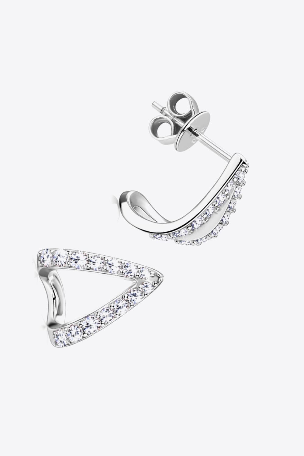 Moissanite Minimalist 925 Sterling Silver Earrings