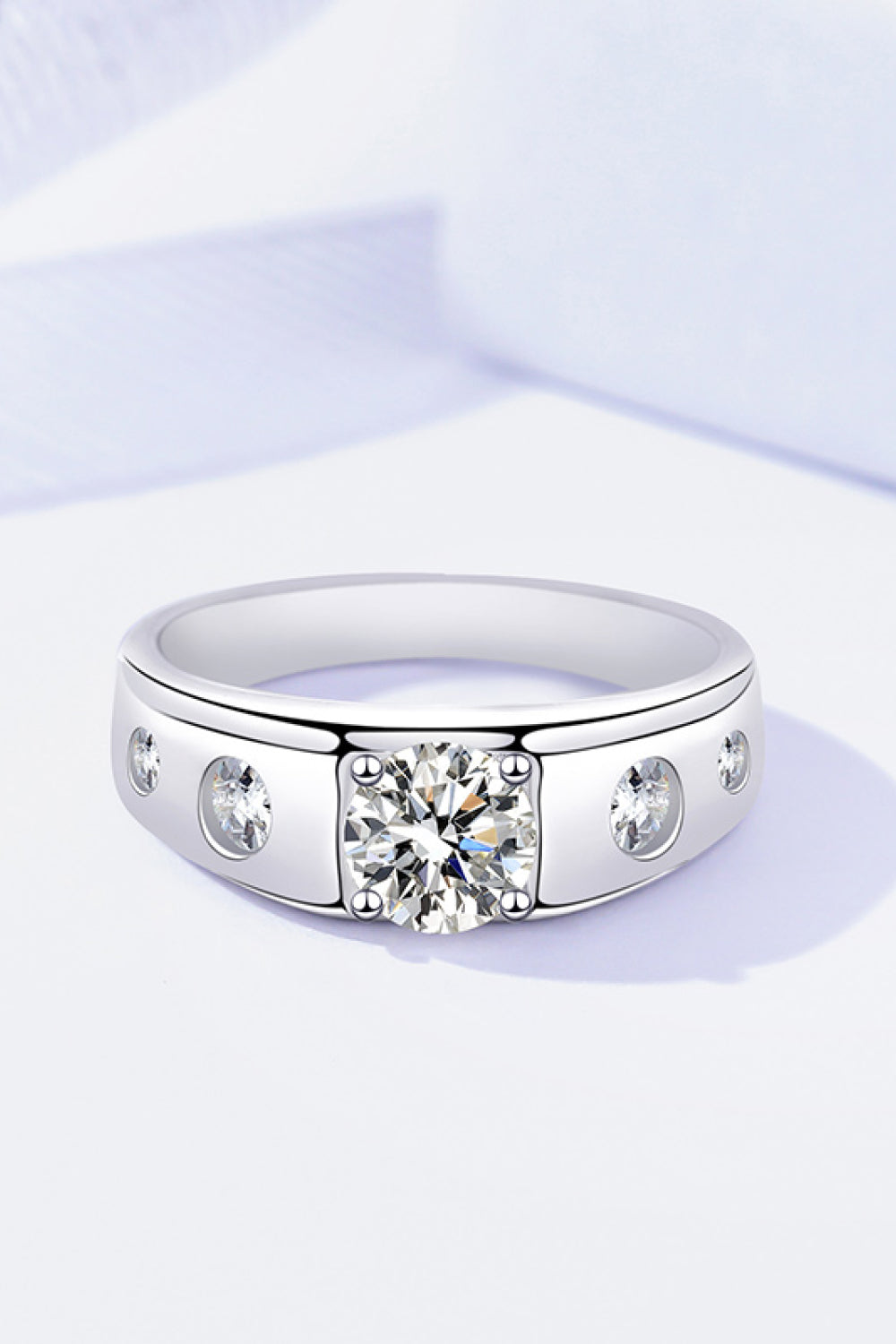 1 Carat Moissanite 925 Sterling Silver Ring