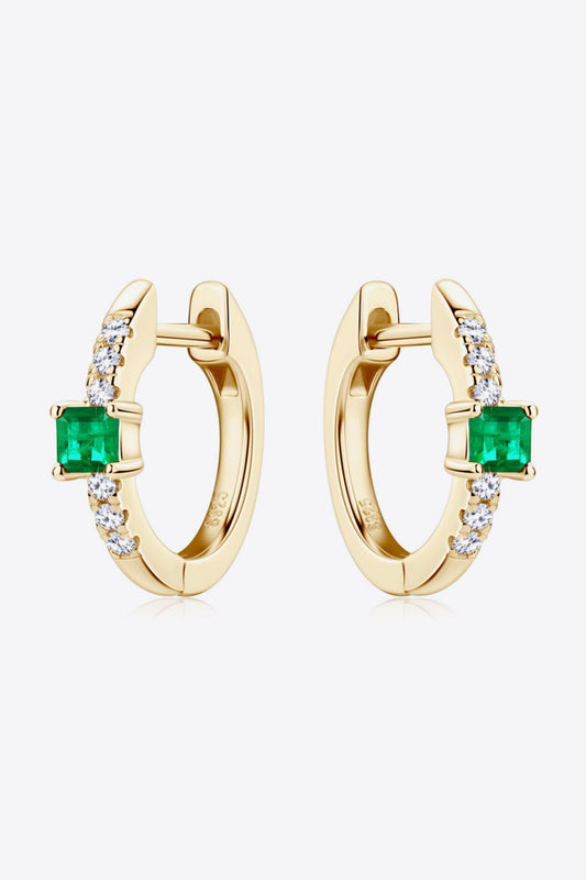 Lab-Grown Emerald Earrings