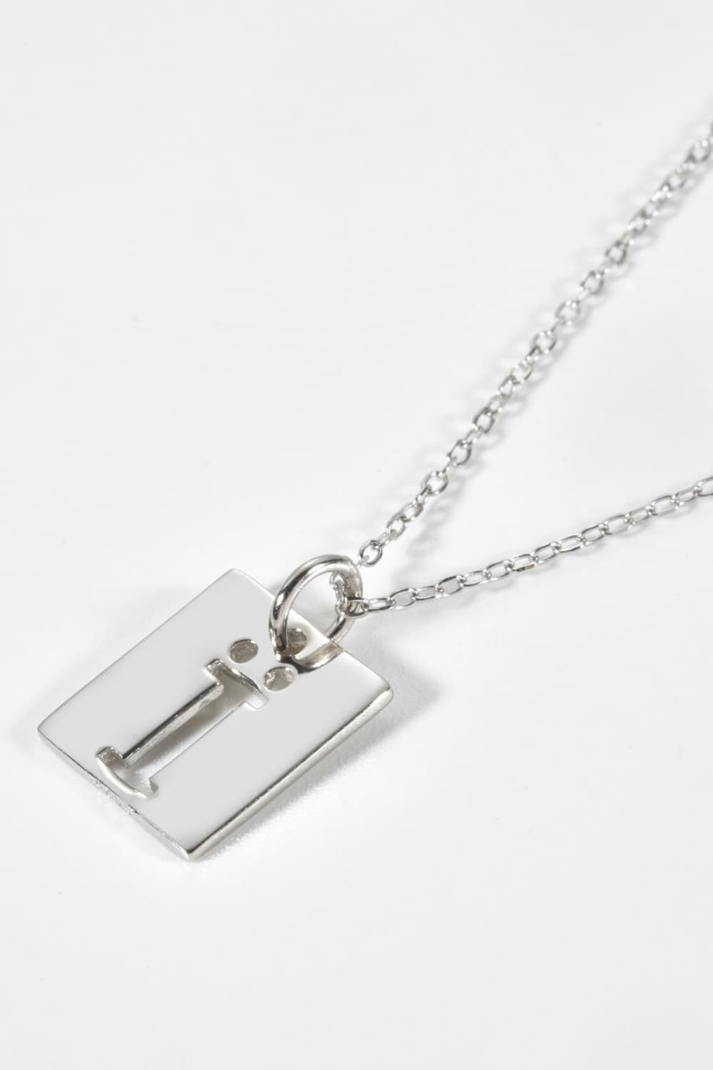 Cutout Rectangle Pendant Necklace