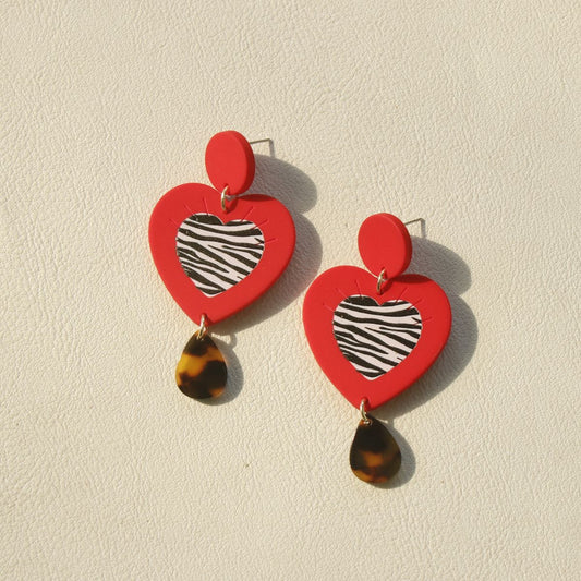 Contrast Geometric Acrylic Earrings