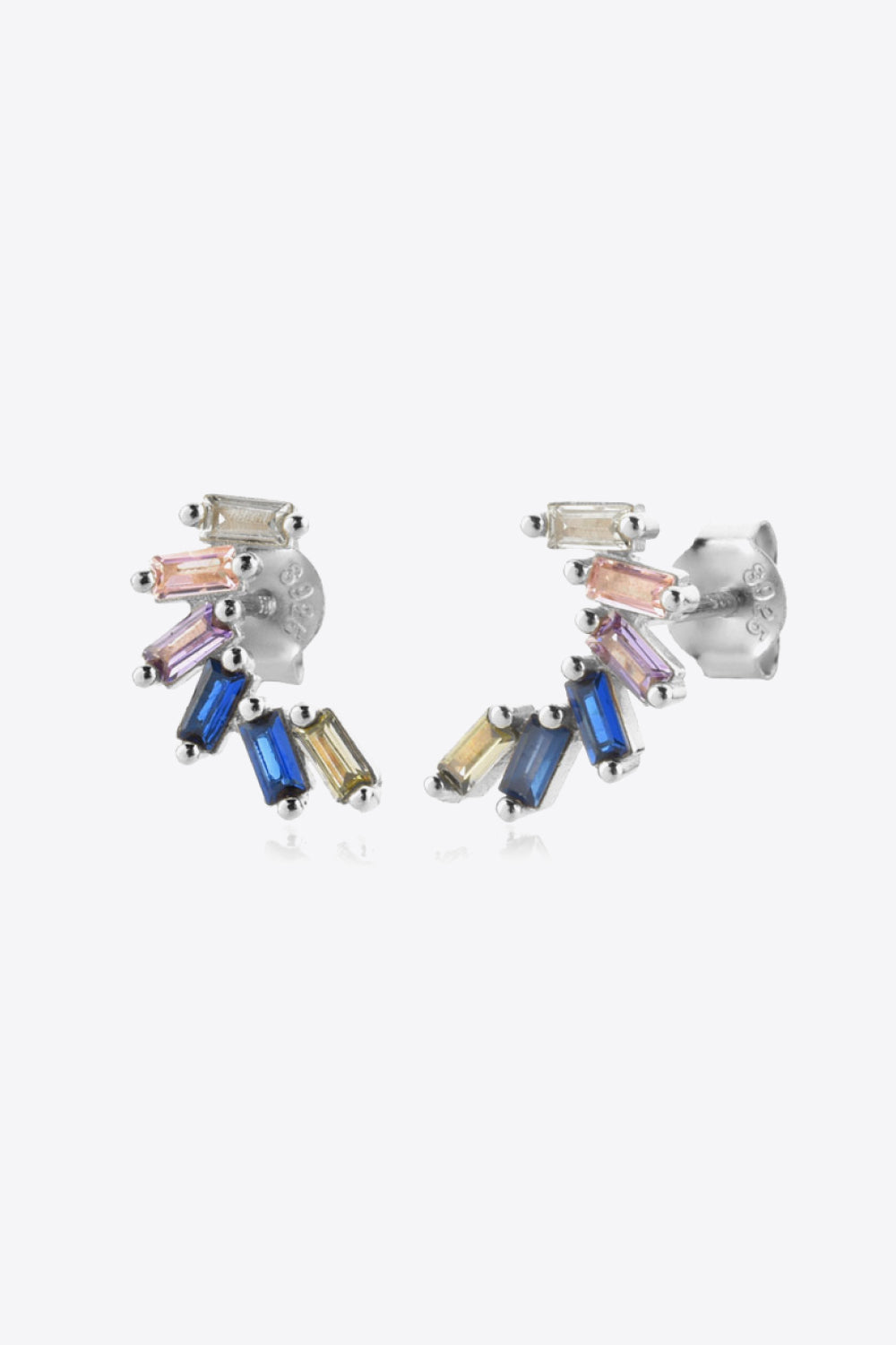 Multicolored Zircon 925 Sterling Silver Earrings