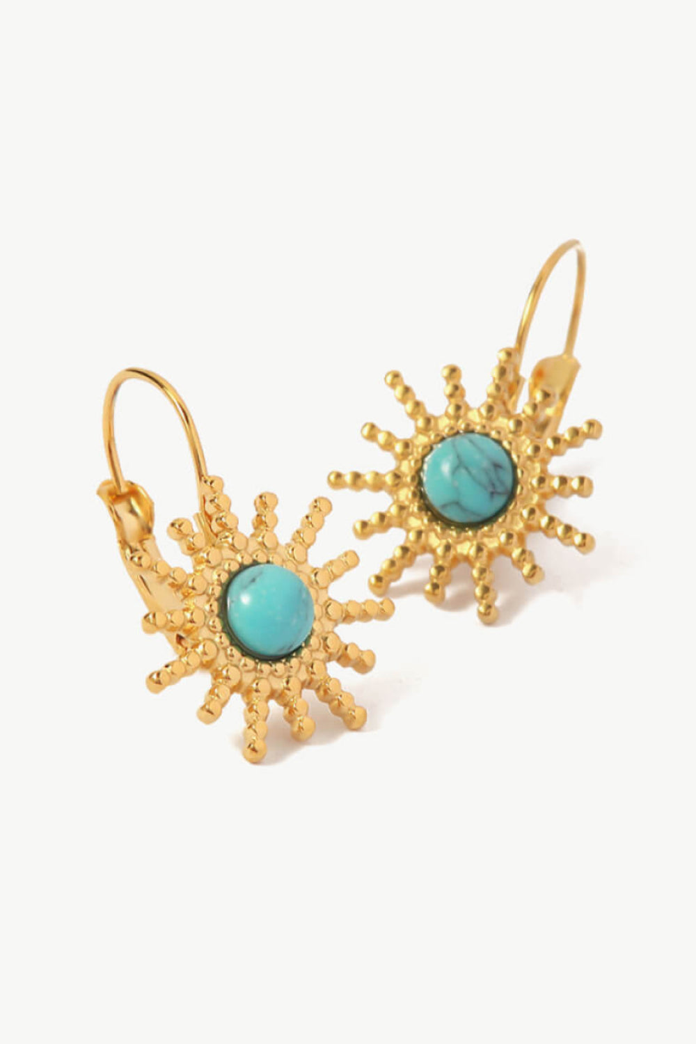 18K Gold Plated Sun-Shaped Earrings